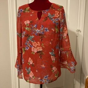 CAbi lined sheer blouse